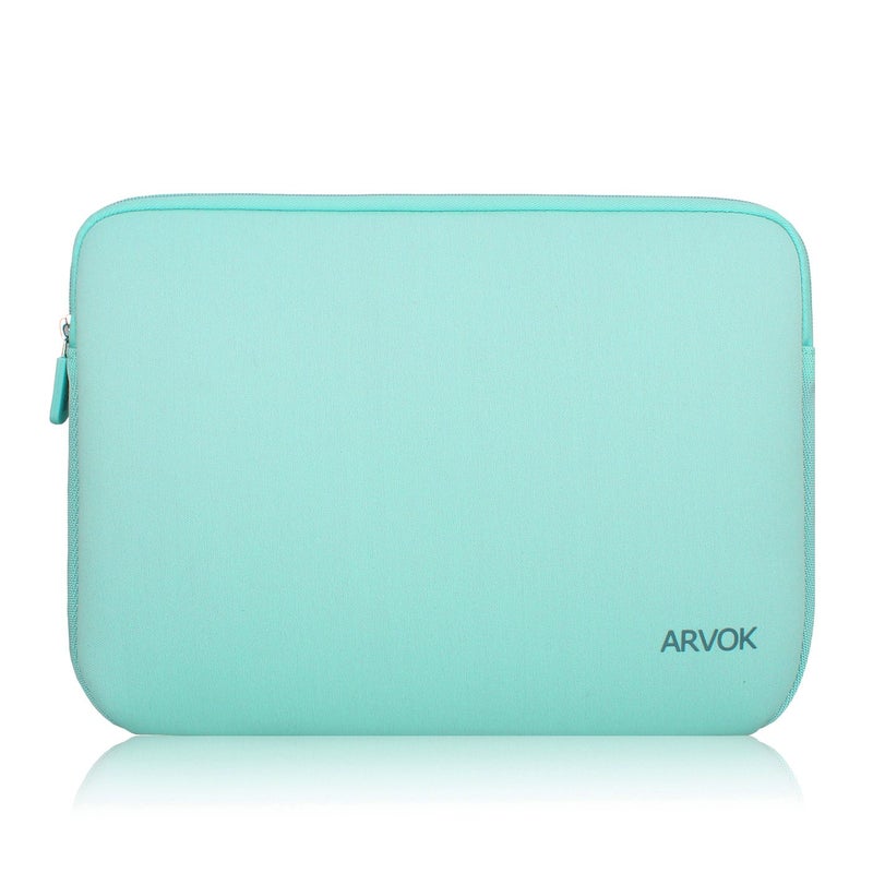 Arvok 11 11.6 12 Inch Laptop Sleeve Case for MacBook Air 12, Water-Resistant Neoprene Notebook Computer Tablet Sleeve, Carrying Bag Cover for Chromebook/HP/Dell/Lenovo/Asus/Acer, Light Green - Image 1